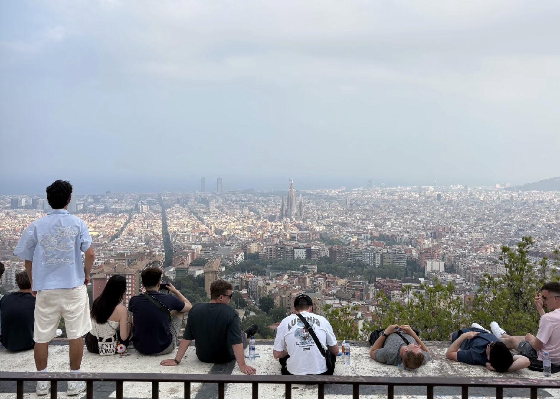 Barcelona at sunset from Bunkers del Carmel