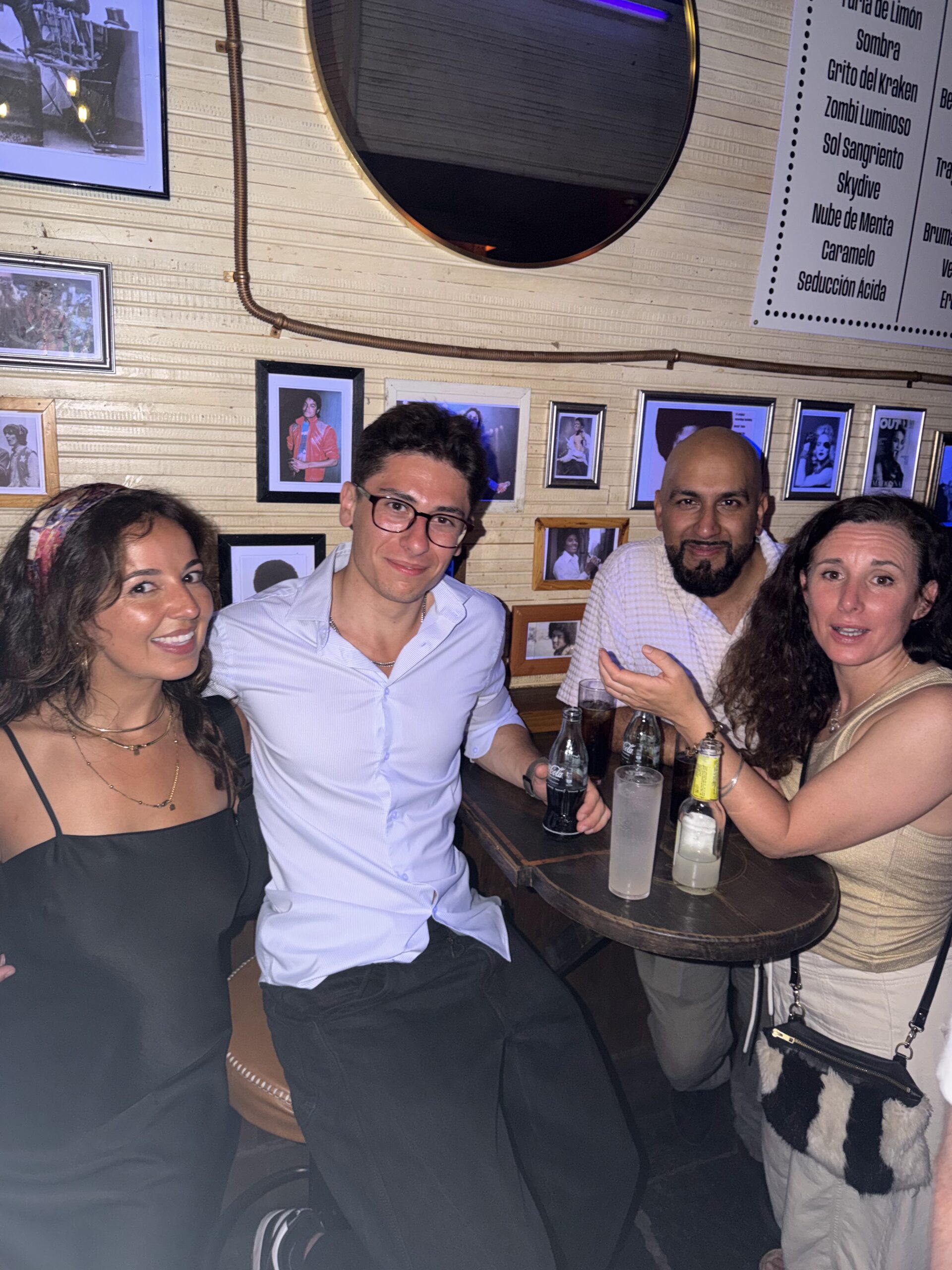 Group of travellers at an evening event in Barcelona