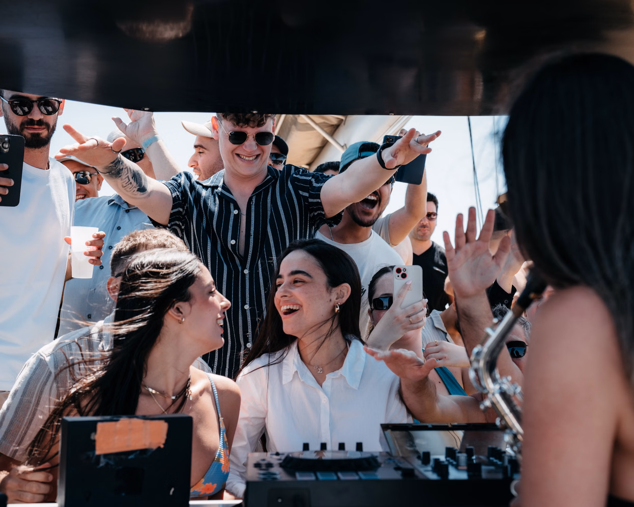 Boat Party on the water off Barcelona