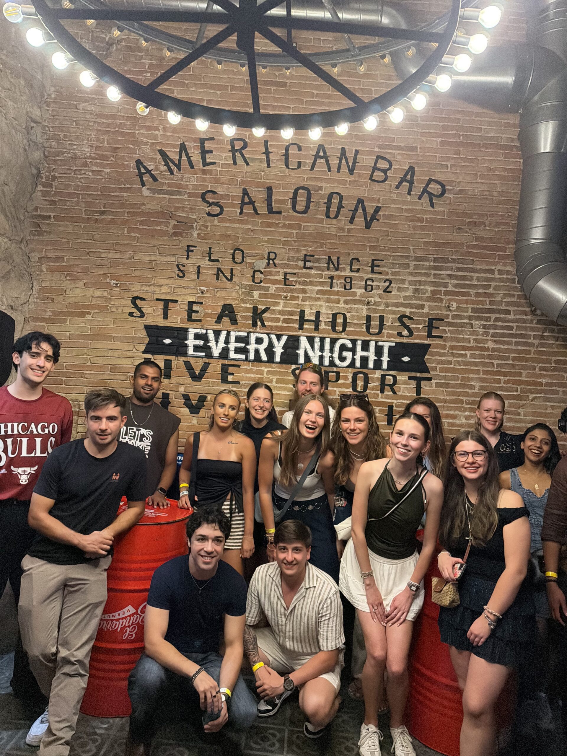 People meeting on a Barcelona pub crawl