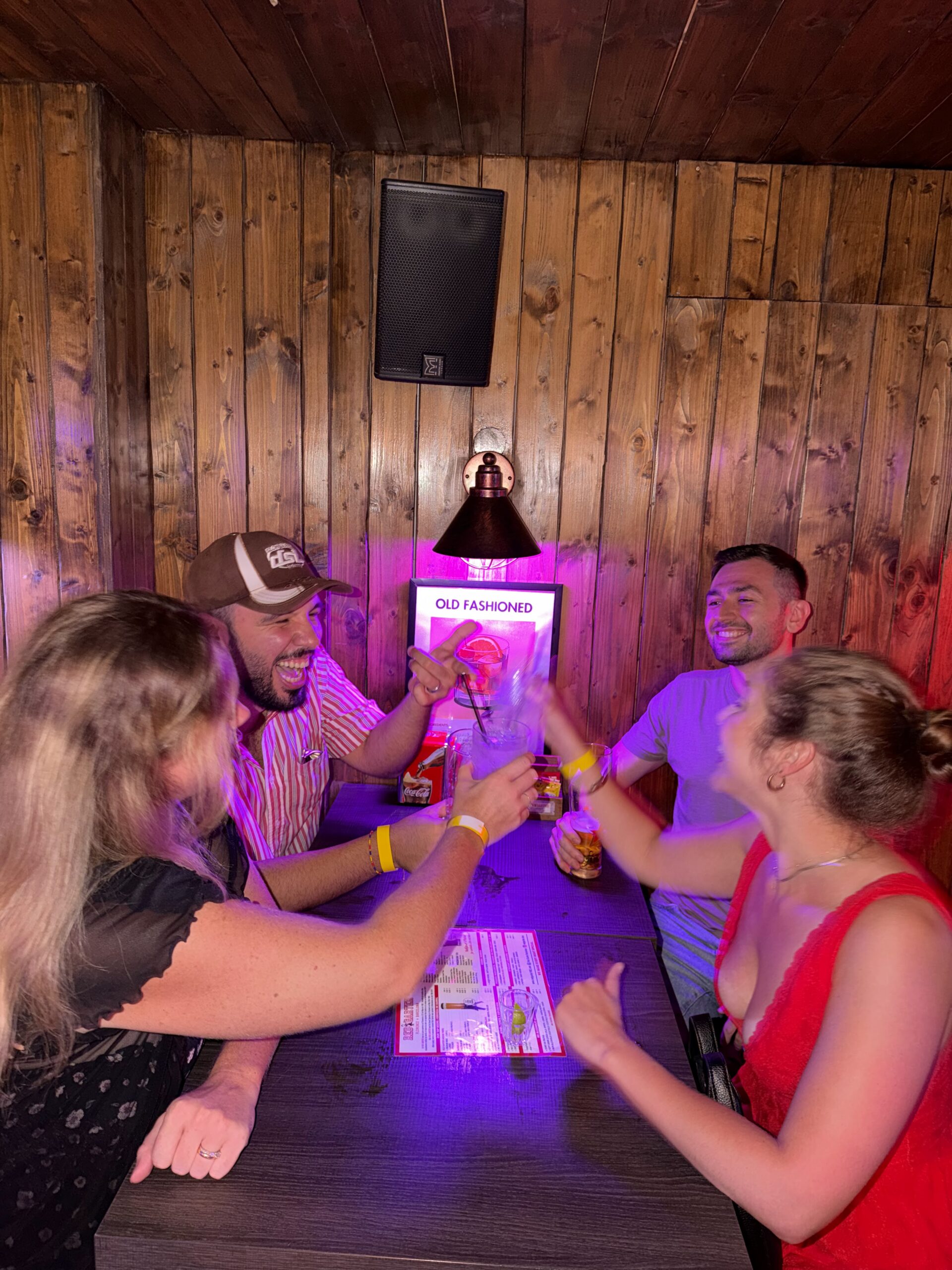 Travellers at a bar in Barcelona
