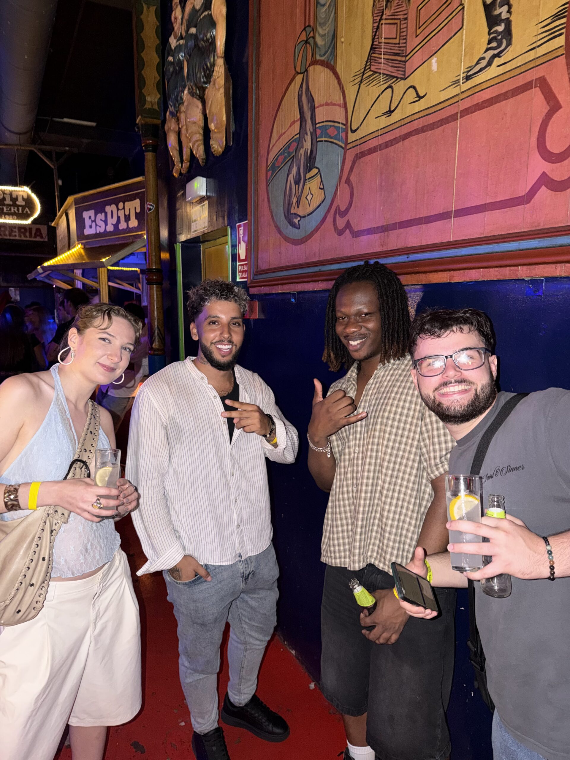 Group at a Barcelona club