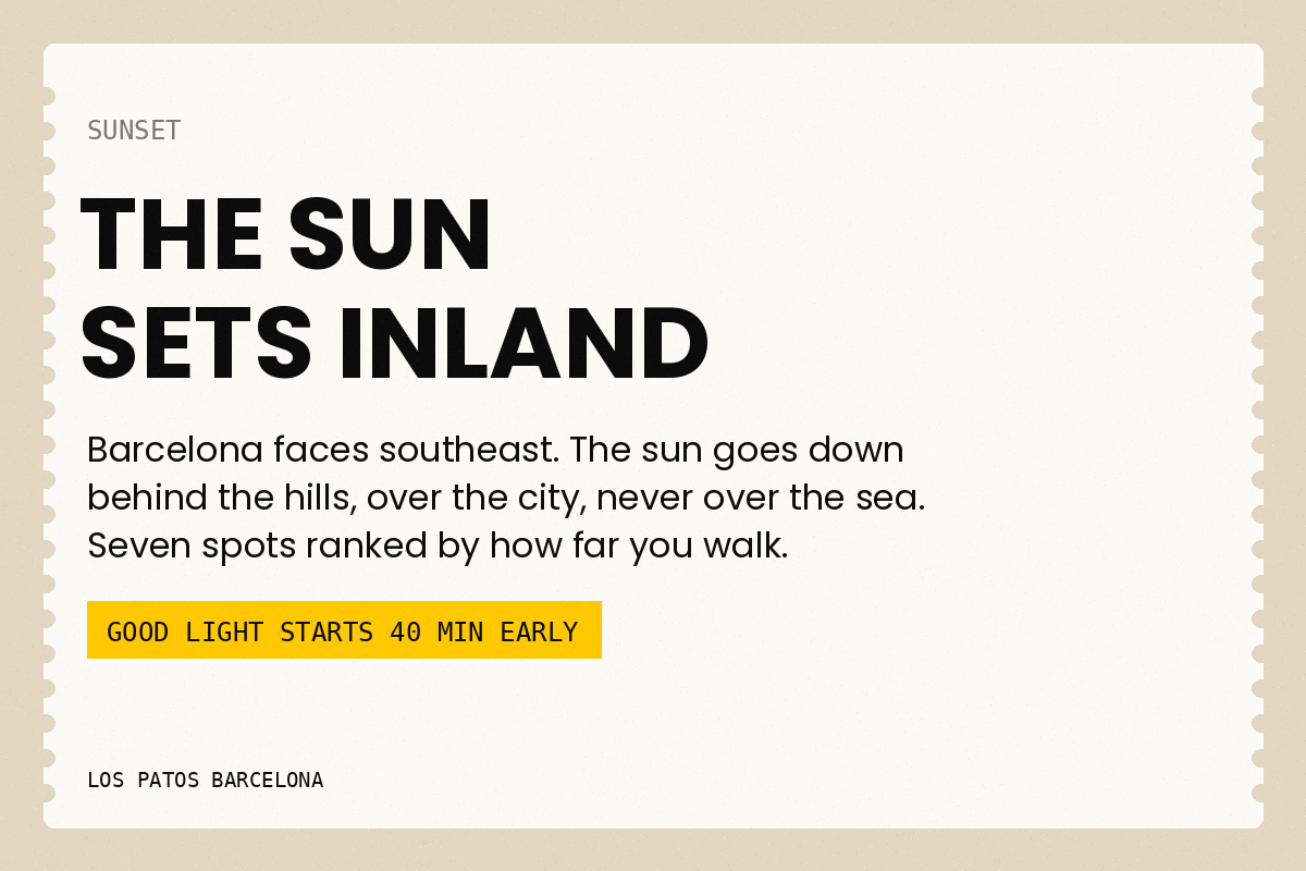 Where to Watch the Sunset in Barcelona