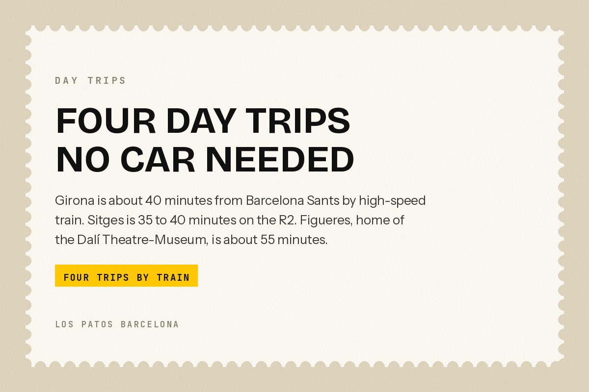 Cover: four day trips from Barcelona, no car needed