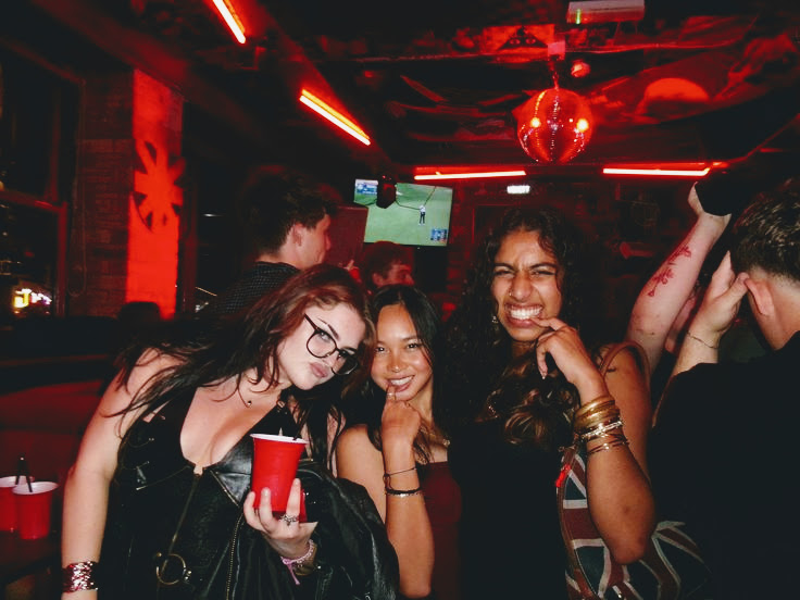 Halloween night out in Barcelona with travellers in costume