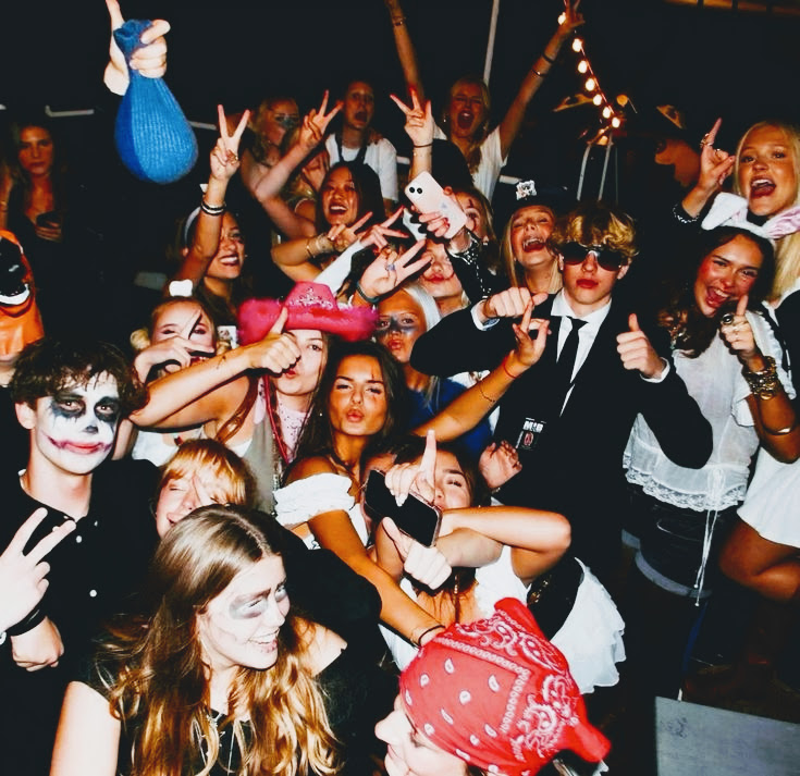 Travellers at a Halloween party in Barcelona